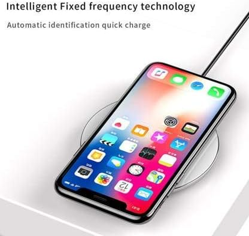 EZONEDEAL 10W Wireless Charger, Fast Wireless Charging Pad Mat Compatible with Iphone 14 15 13 12 11(Pro,Pro Max,Mini,Plus)/Xr/Xs/X/8/Se, Samsung Galaxy S23/S22/S21/S20/S10, Air Pods Pro/Galaxy Buds - White image number 5