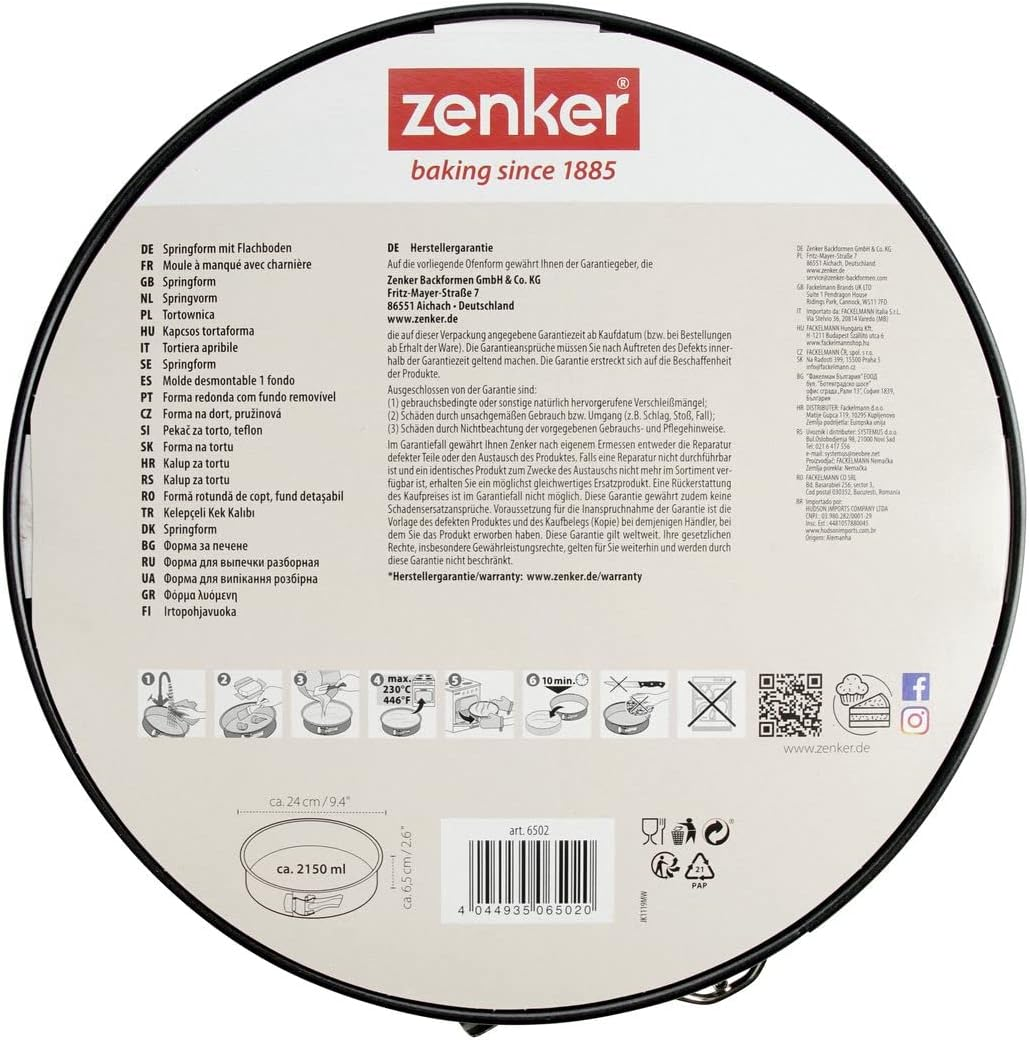 Zenker 6502 Metallic Spring Form, Black, 24 Cm image number 3