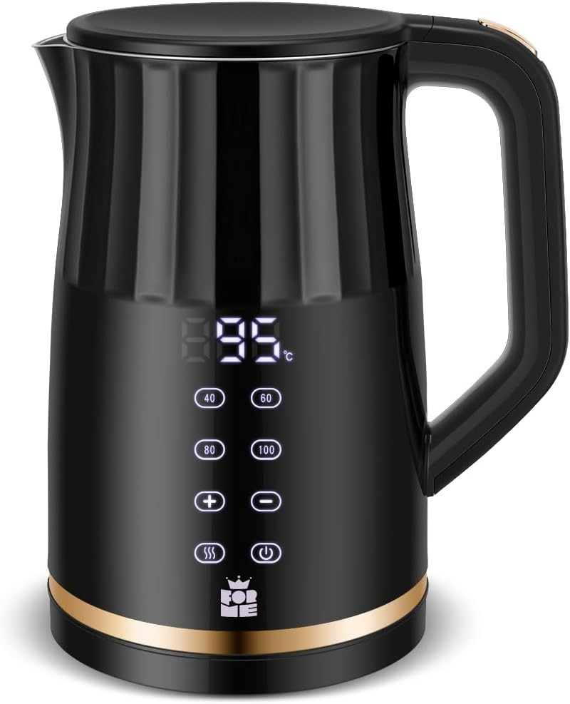 Forme Stainless Steel Kettle 1.7 L Temperature Selection 40-100 &deg;C I LED Digital Temperature Display 7 Colours LED Lighting I Teapot Tea Kettle I Keep Warm Function I BPA Free image number 2