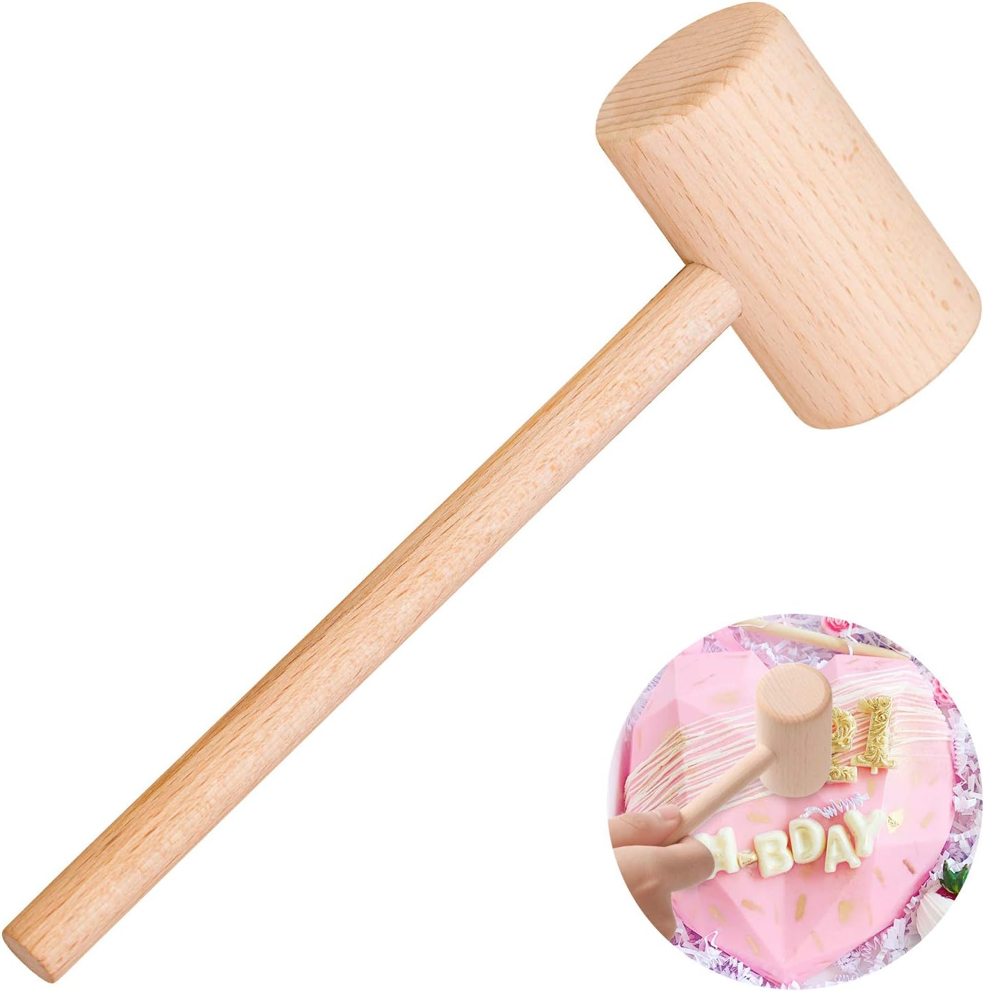 Wooden Crab Mallet for Chocolate, Mini Wooden Hammer Multi-Purpose for Kids Toys Crab Lobster Mallets, 3Pcs image number 2