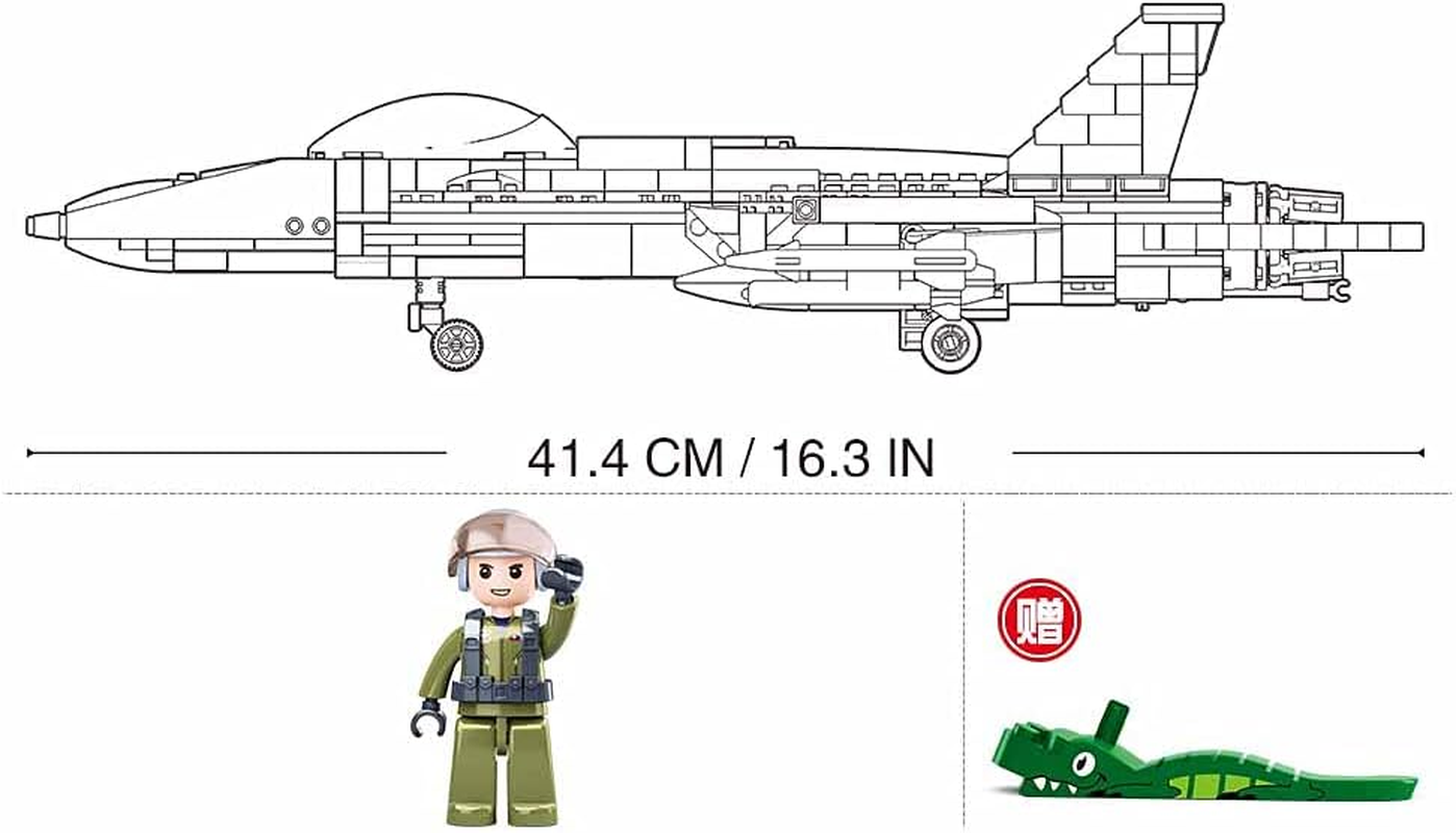 Sluban M38-B0928 Model Bricks-F/A-18E Super Bumblebee, Multicolored image number 4