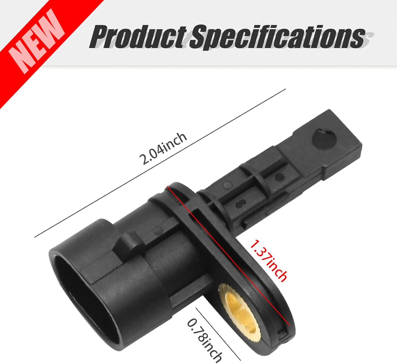 2Pcs Rear ABS Wheel Speed Sensor 92211237, Replacement for Holden Commodore VE 2006-2013 V6 V8 SS SV6 SSV image number 2