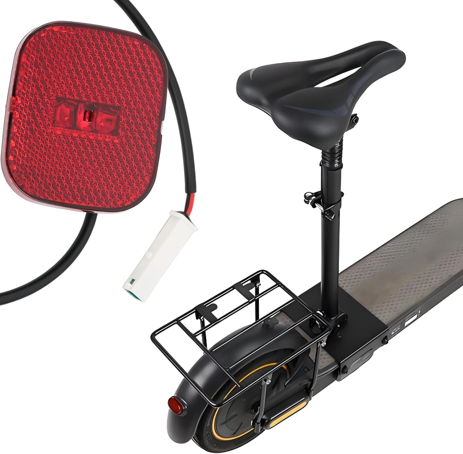 Ecsing 1Pc Electric Scooter Taillight Accessory Rear Light Warning Brake LED Lamp E-Scooter Tail Light Compatible with Ninebot Max G2 G2D image number 3