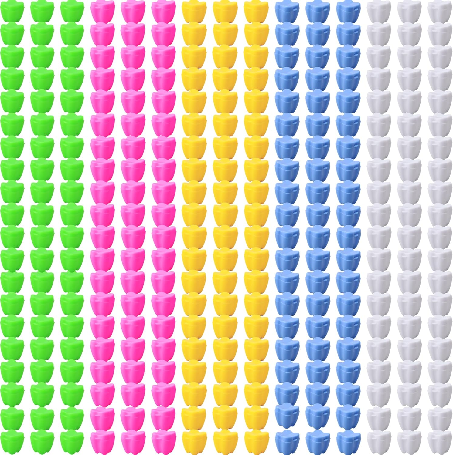 300 Pcs Kids Plastic Lost Tooth Holders Multicolor Tooth Savers Bulk Mini Tooth Treasure Chest for Boys Girlsdentist Office Giveaways Keepsake Party Supplies, 5 Colors image number 4