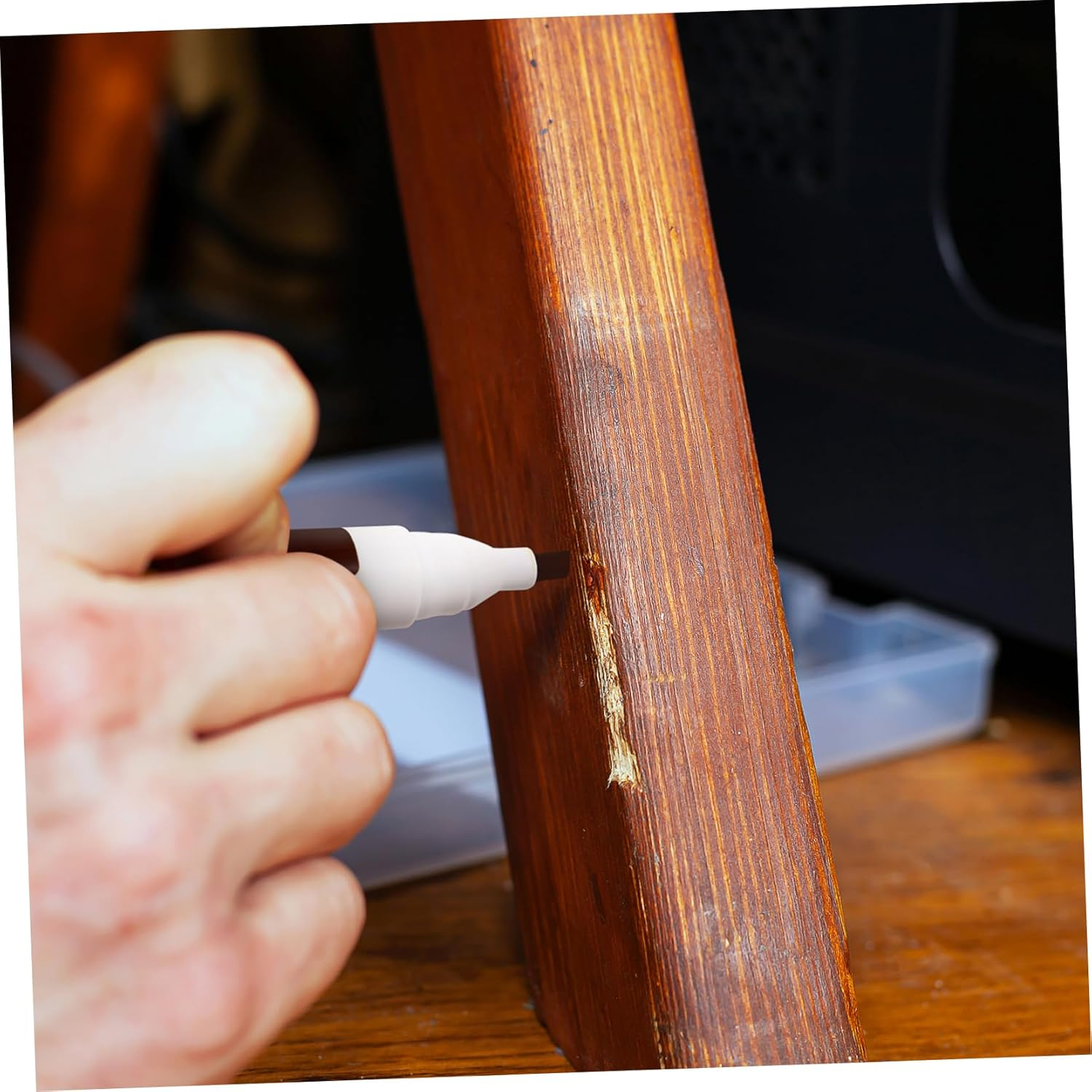 Furniture Touch up Marker 6Pcs Set Oil-Based Repair Pens for Wooden Furniture Scratch and Blemish Concealing, Suitable for Oak Walnut Teak Restoration and Home Repair image number 2