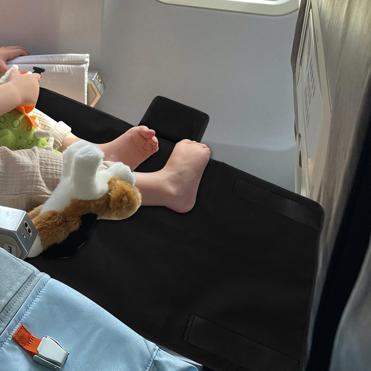 Airplane Seat Extender Footrest Travel Bed for Lightweight Plane Seat Extension Pad for Comfortable Leg Support Flights and Car Trips image number 2