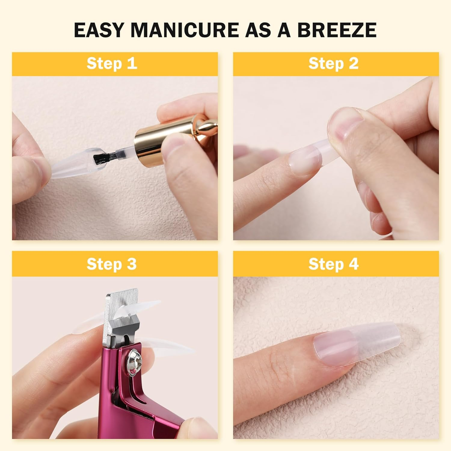 BEZOX Acrylic Nail Clipper, Professional and High Precision Nail Tip Cutters, Sharp Blade False Nail Cutter for Nail Tips image number 6