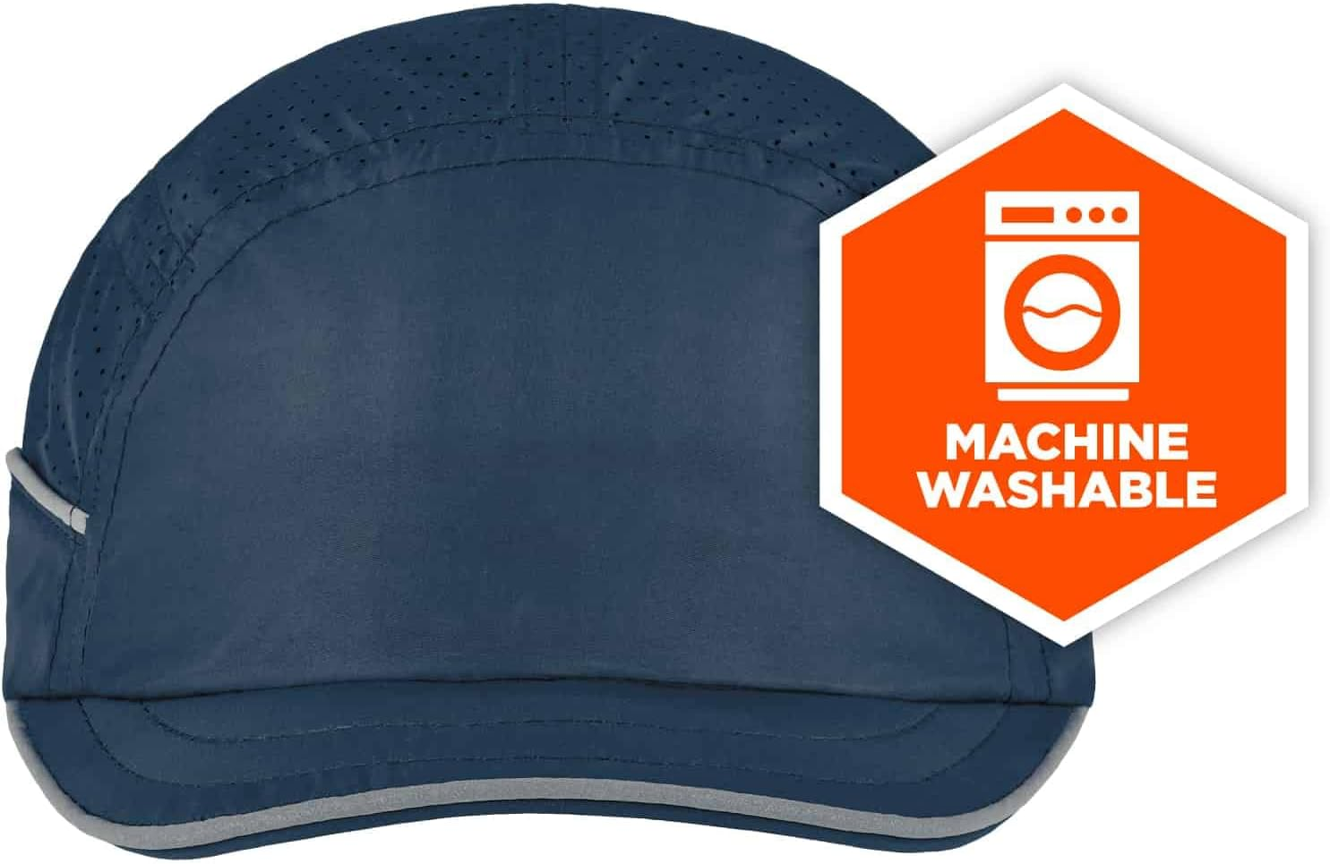Ergodyne Skullerz 8955 Lightweight Bump Cap, Baseball Hat Style, Breathable Head Protection, Micro Brim, Navy