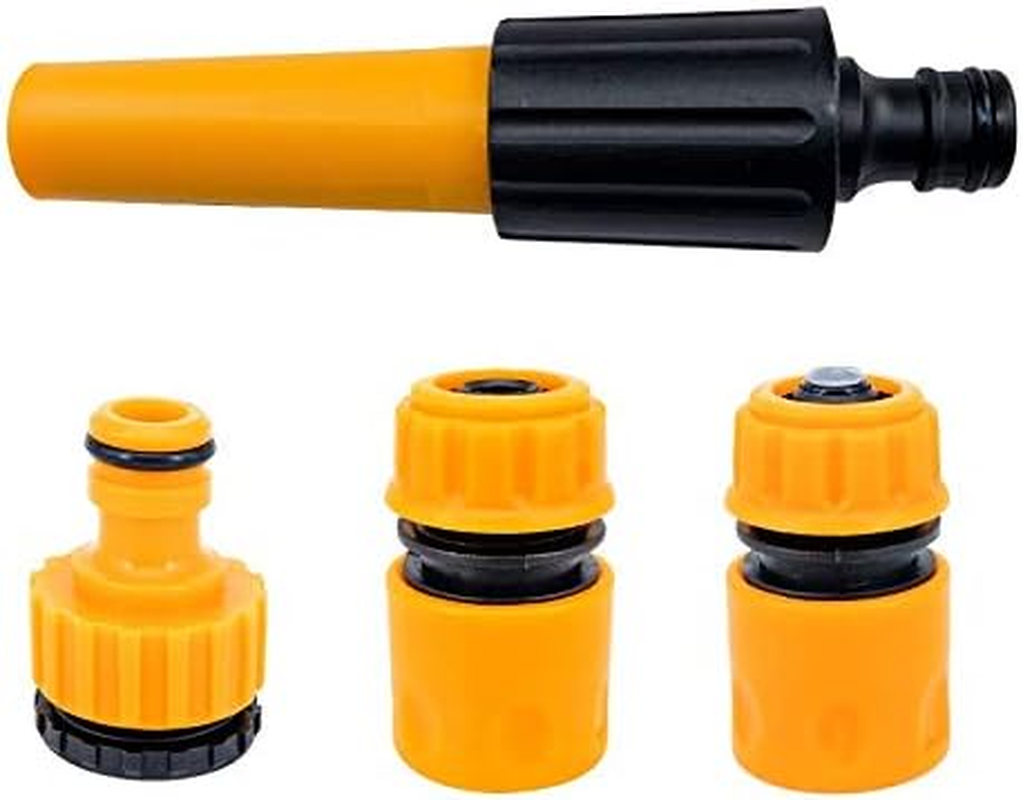 Lvzhen Set of 4 Garden Hose Connectors Set Hose Tap Connector Hose Fitting Starter Set- 2In1 Threaded Tap Connector Hose Waterstop Connector Hose End Quick Connector Hose Nozzle image number 5