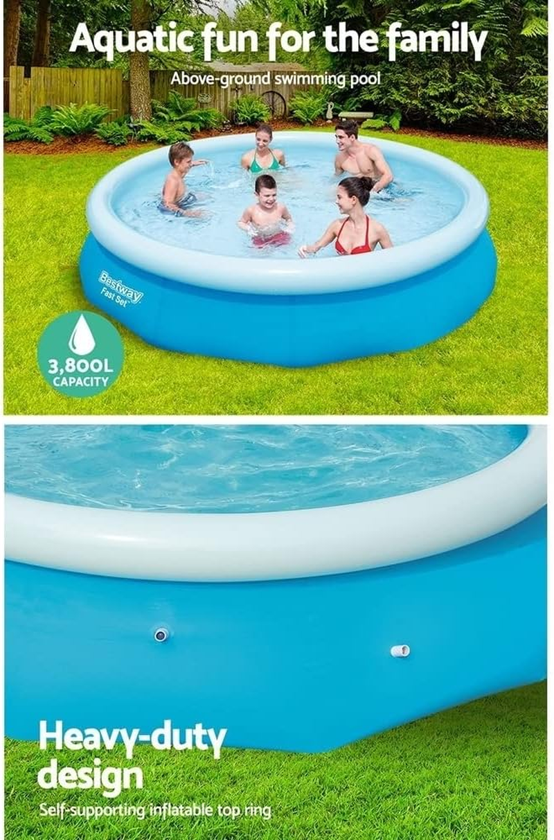 Bestway Swimming Pool 3800L Capacity 305X76Cm Blue above Ground Pools, Bathtub Splish Splash Outdoor with Soft Floor, Fast Set Family Garden Backyard Play image number 6