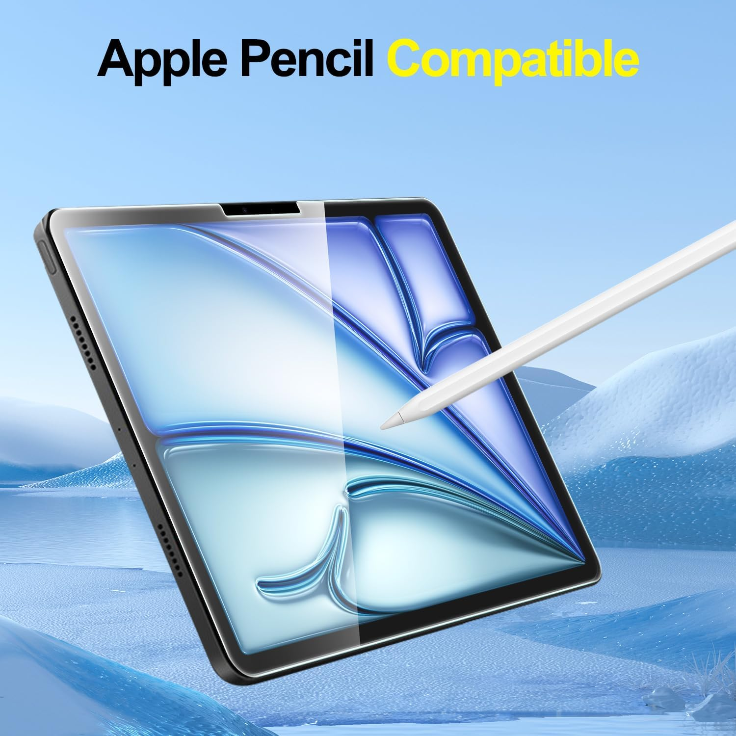 T Tersely [2 Pack] Tempered Glass Screen Protector for Ipad Air 11-Inch M3 (2025) / M2 (2024), High Definition 9H image number 3