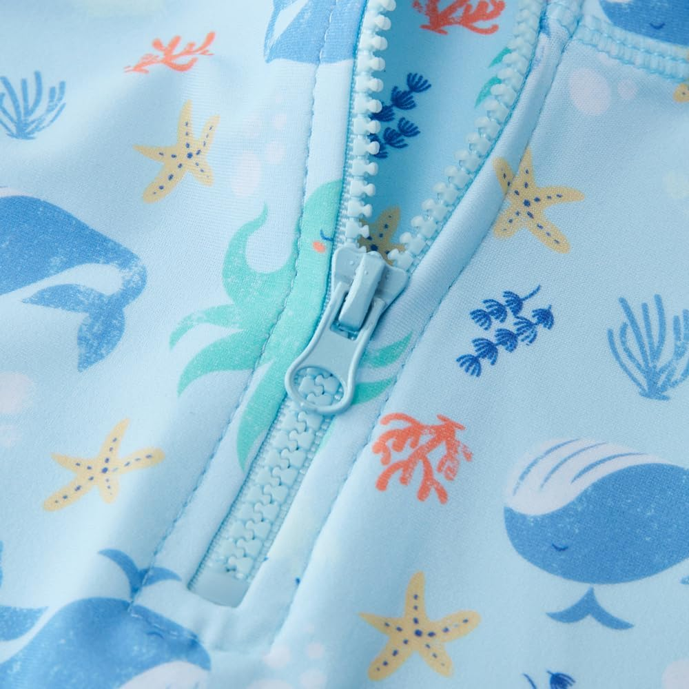 Big Softies Long Sleeve Rashie with Short & Hat - Whale, Size 0 image number 1