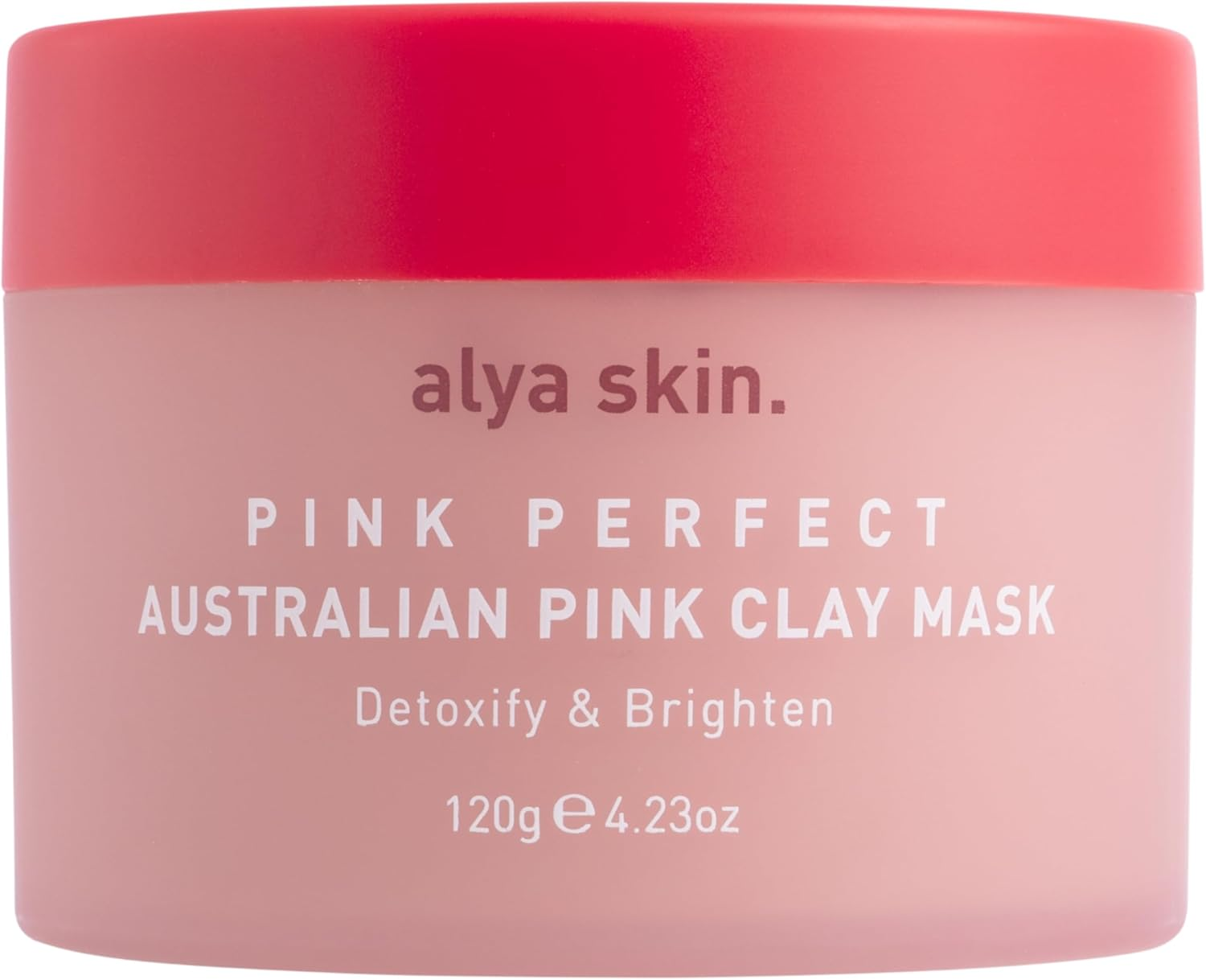Alya Skin Australian Pink Clay Mask 120G | Detoxifies & Brightens, Fights Acne & Redness, Protects against Pollutants & Toxins, Enriched with Vitamin E & Aloe Vera, Natural & Vegan Skincare. Packaging May Vary