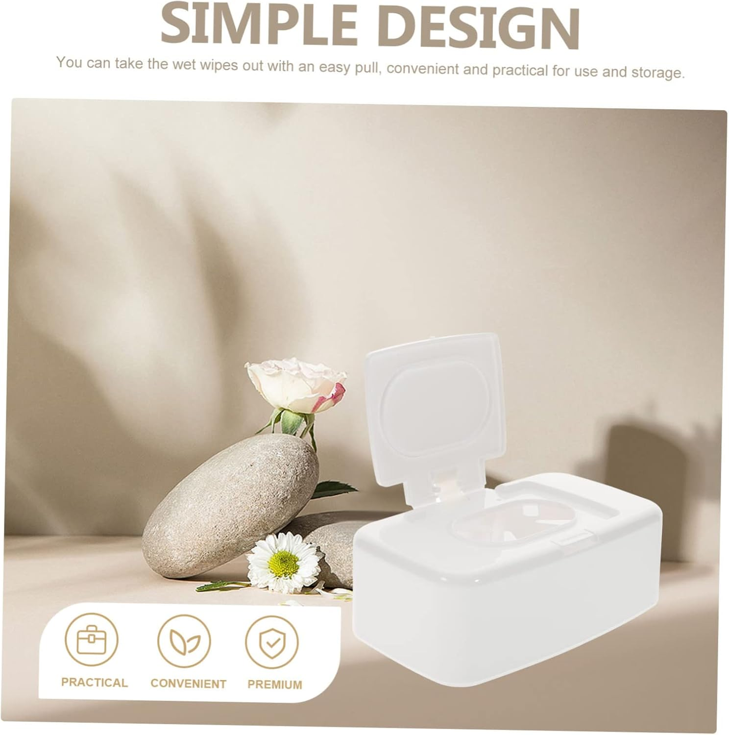 2Pcs Family-Friendly Wet Tissue Holder Refillable Wipe Dispenser Box for Home Travel image number 1