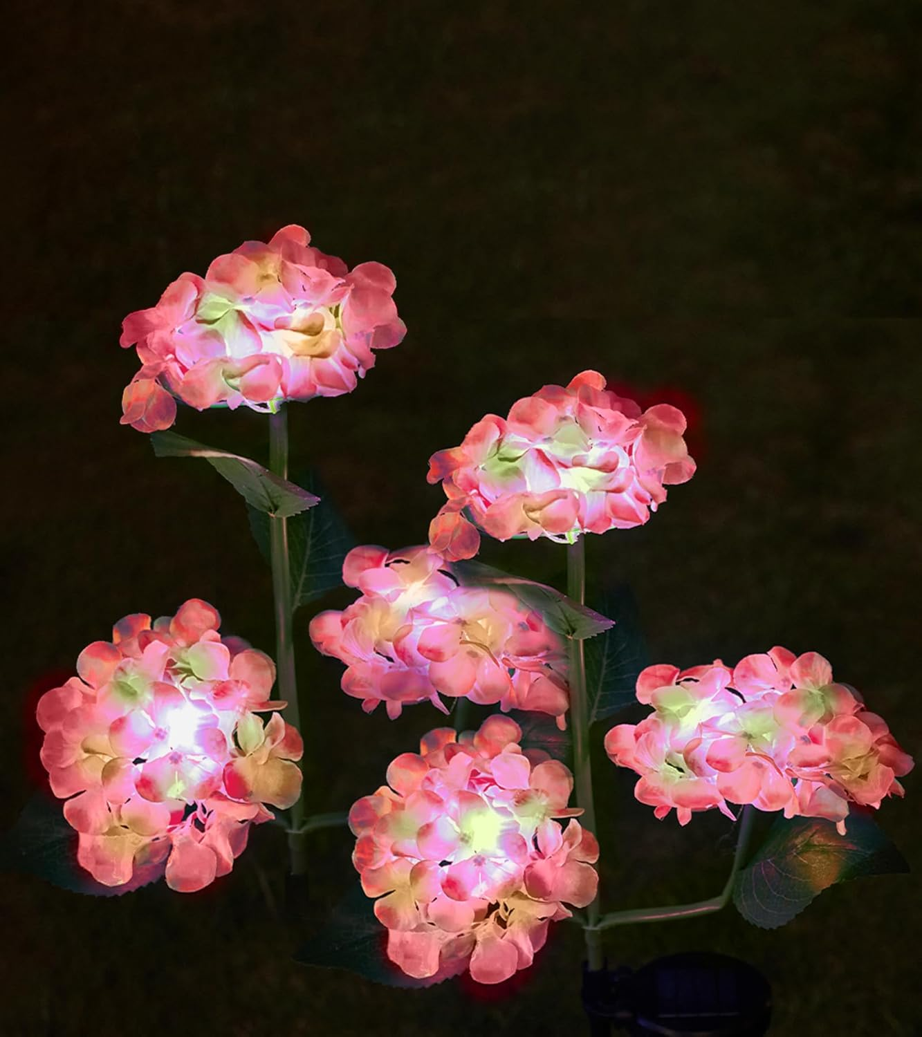 Slotlien Solar Garden Lights, 2 Pack Solar Flower Light, Waterproof Solar Powered Lights, Garden Yard Light Flower, Solar Flower Outdoor for Patio, Yard (Blue)