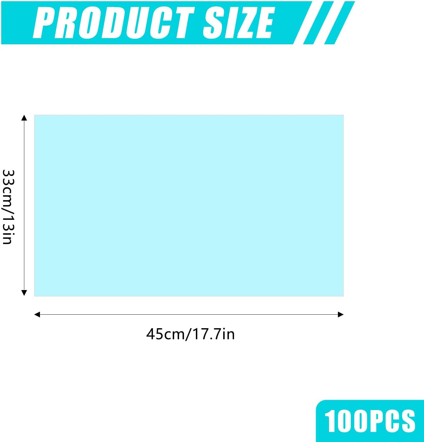 100-Pack of 33 * 45CM Disposable Changing Pads with Quick Drying and Leakproof Features, Premium Underpads for Diaper Changes, Bed and Table Protection image number 2