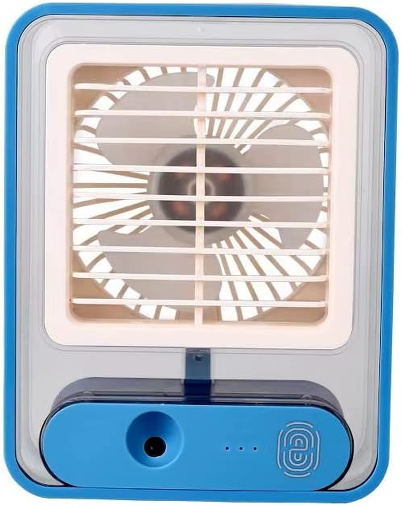 Portable Personal Air Conditioner Fan Mini Air Cooler Desk Fan USB Rechargeable (Green)