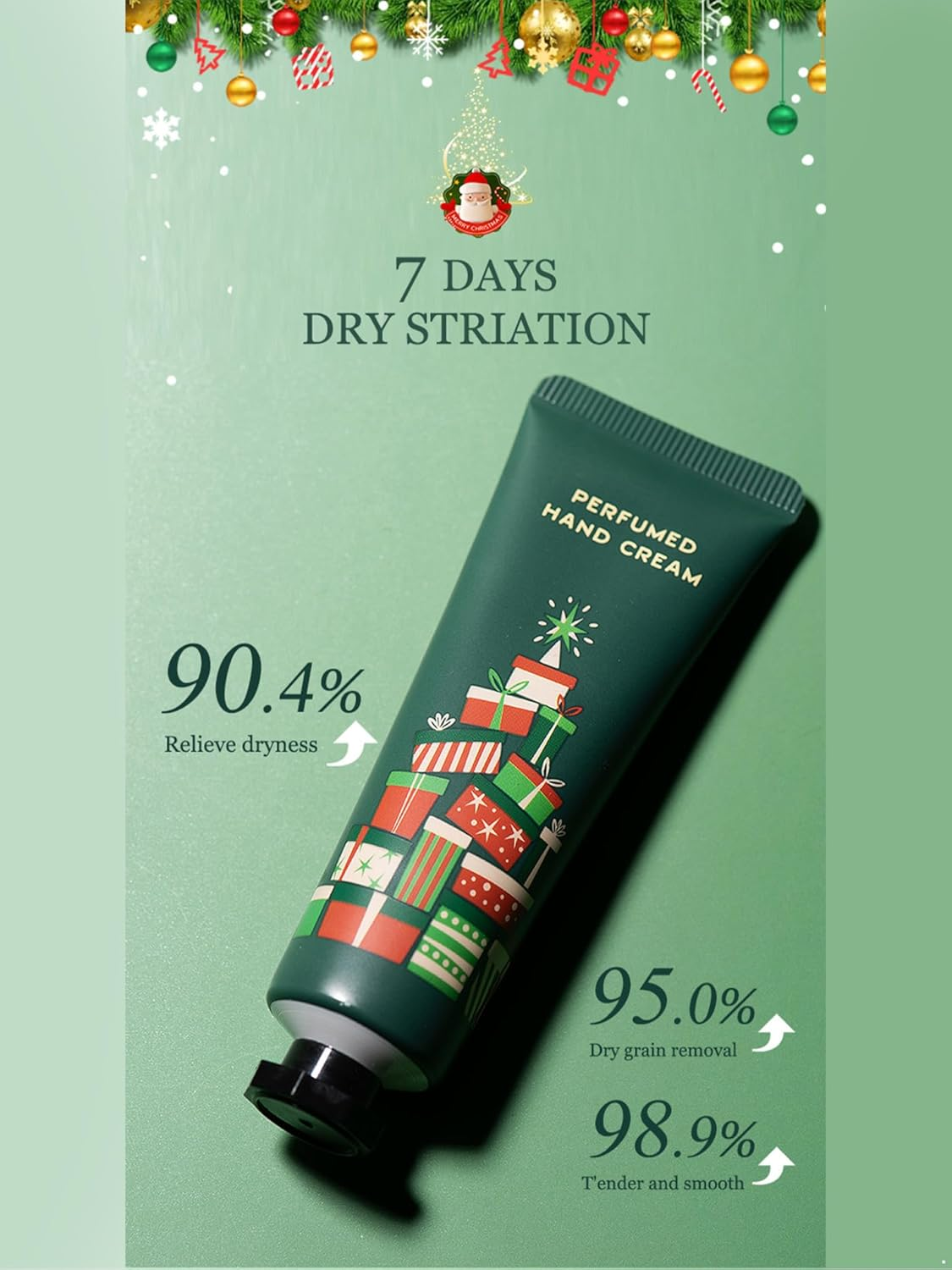Yeahdor Festive Hand Lotion Set for Christmas Gifting Moisturizing Cream for Women Men and All Green One Size