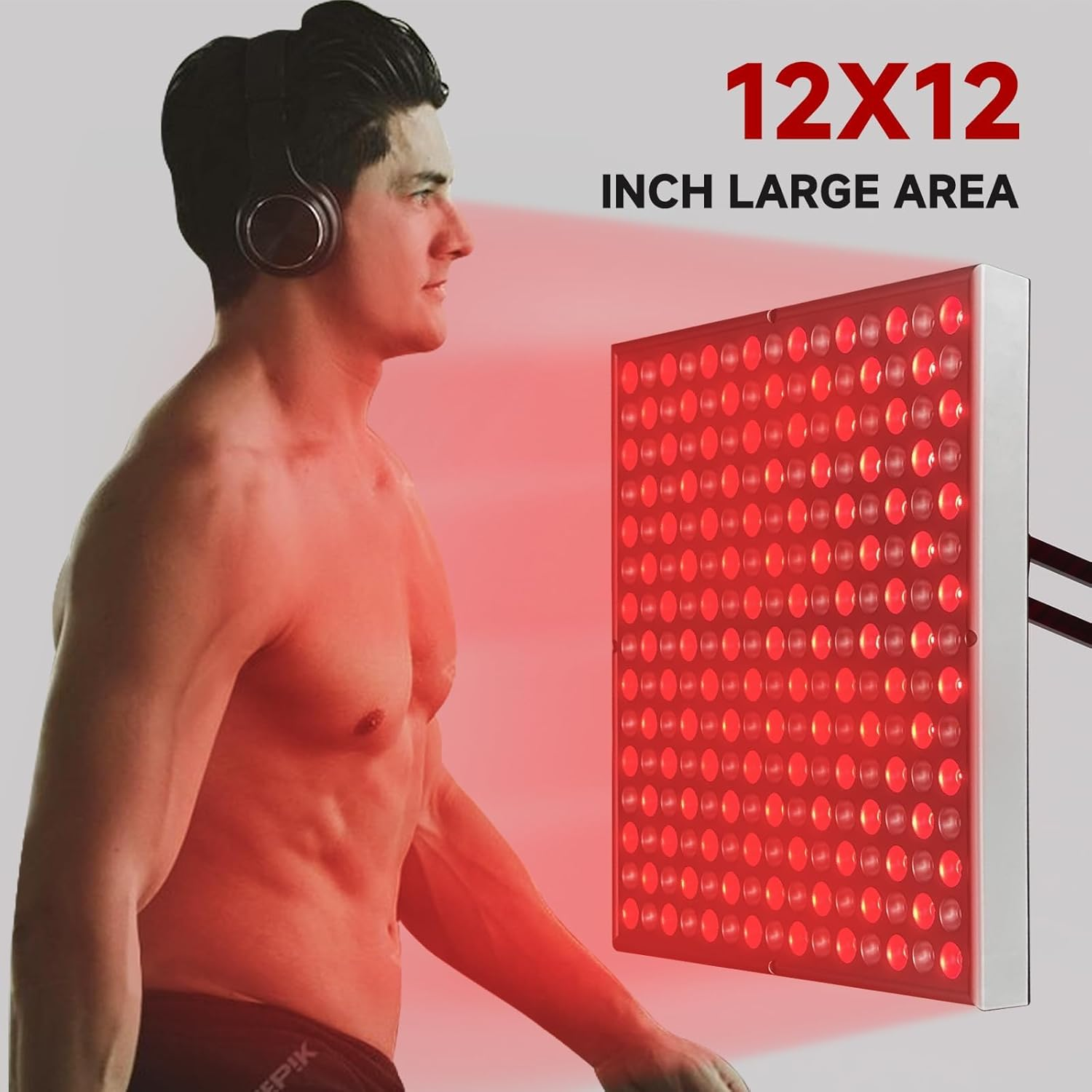 Red Light Therapy for Face and Body, Koreal Red Infrared Light Therapy Lamp with Stand,660Nm Red Light and 850Nm LED near Infrared Light Therapy Device for Full Body Skin Muscle Sleeping image number 3