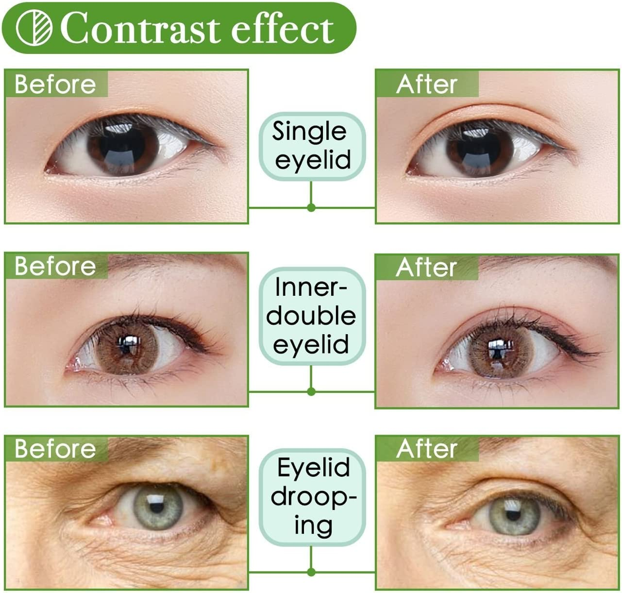 2 Packs Invisible Double Side Eyelid Tapes Stickers, Medical-Use Adhesive Eyelid Strips, Instant Eye Lift without Surgery, Perfect for Hooded, Droopy, Uneven, Mono-Eyelids image number 6