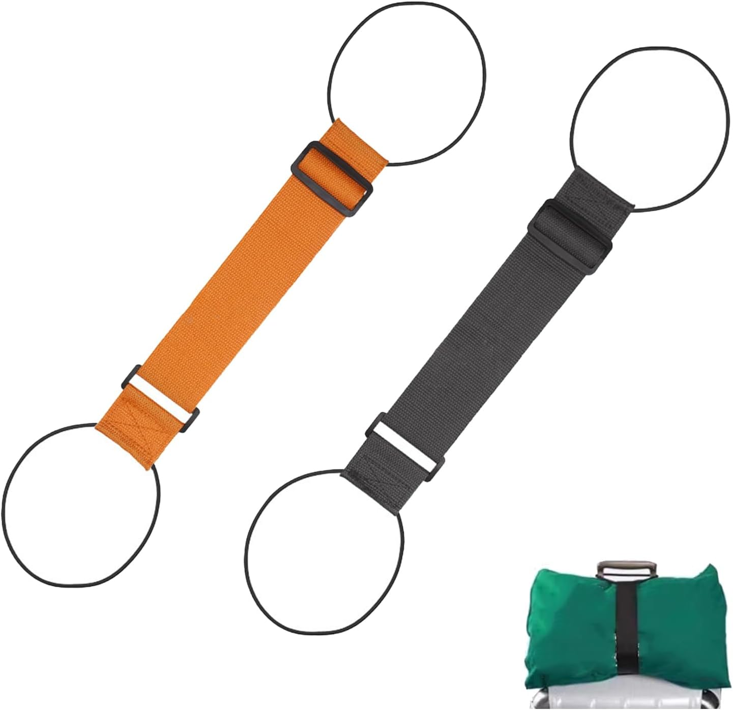 Luzcauwy 2 Pcs Luggage Straps Elastic Travel Bungee for Attaching Extra Bags to Suitcase Handle Lightweight Adjustable Bag Belt for Handbag Backpack Spinner Carryon Airport Holiday Essentials image number 3