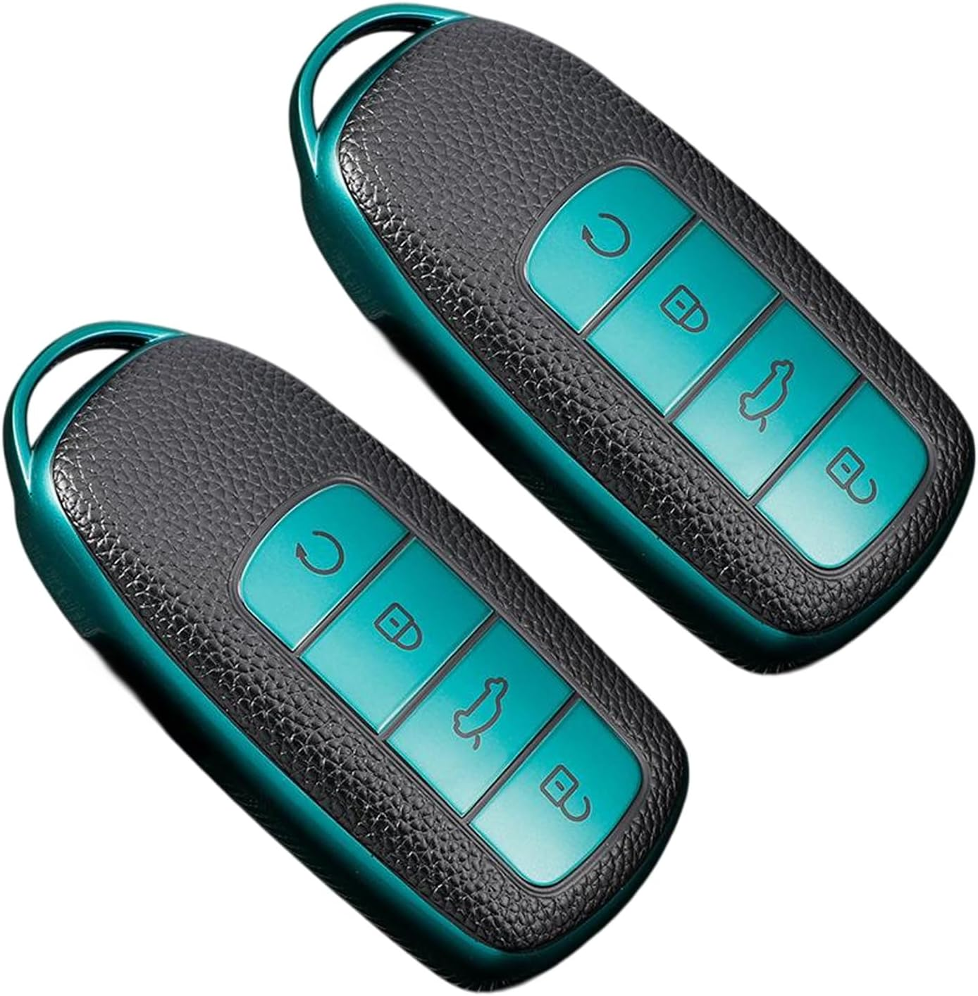 2 Pcs Car Smart Key Fob Case TPU Car Key Protection Cover Compatible with Chery Omoda 5 Compatible with Tiggo 8 Pro (Green)