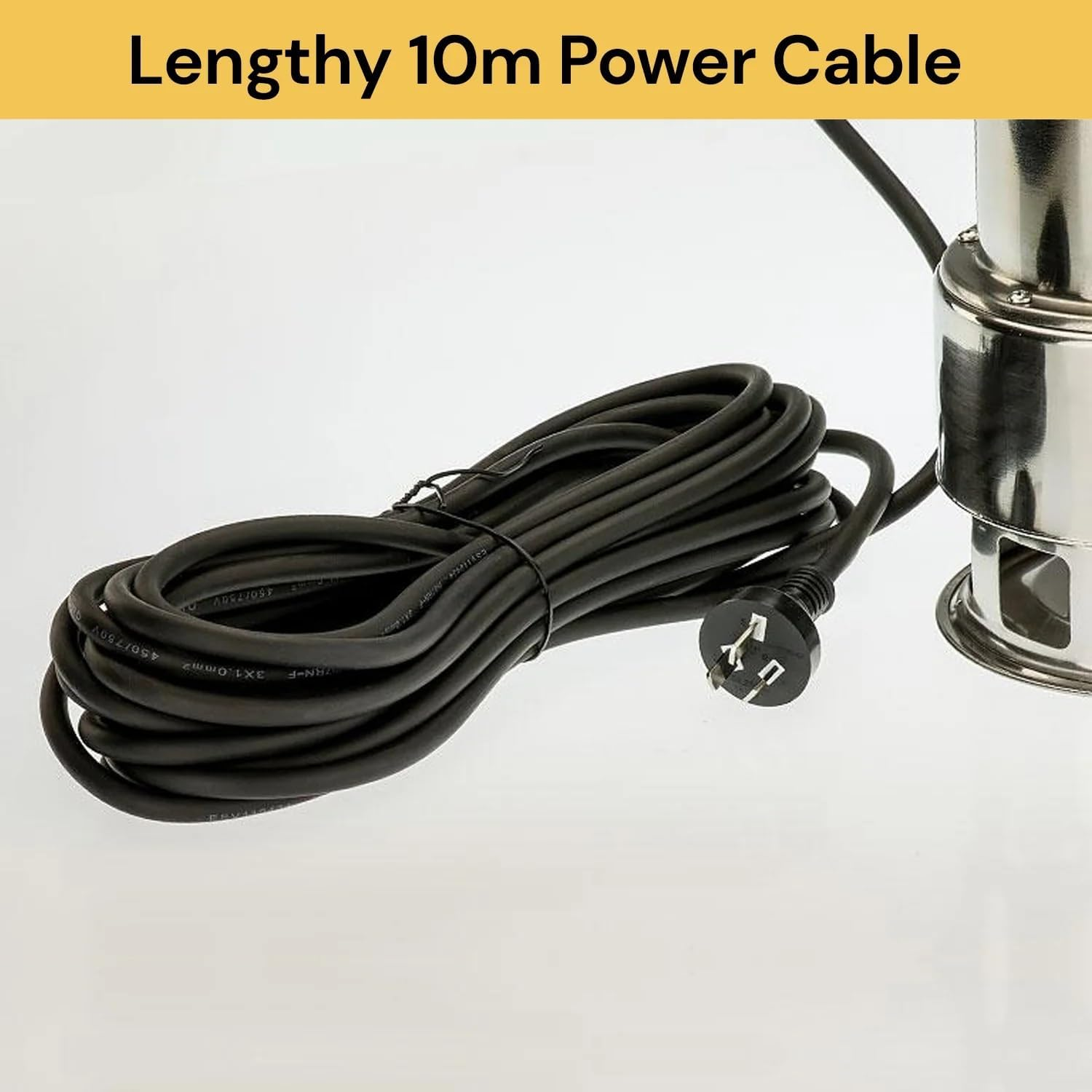 EZONEDEAL Powerful 1100W 1.5HP Submersible Dirty Water Pump Bore Tank Well Stainless Steel Casing Better Cooling Automatic On/Off Float Switching image number 1