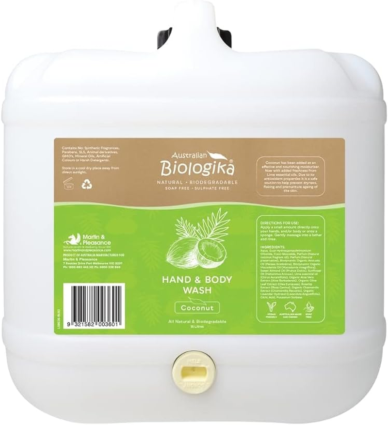 Australian Biologika Coconut Hand & Body Wash BULK 15L