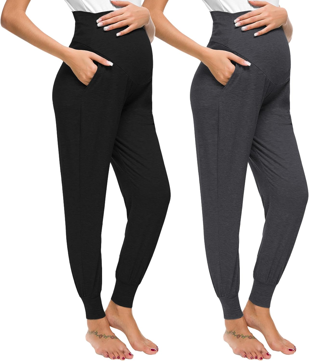 Liu & Qu Maternity Women'S Casual Pants Stretchy Comfortable Lounge Pants image number 6