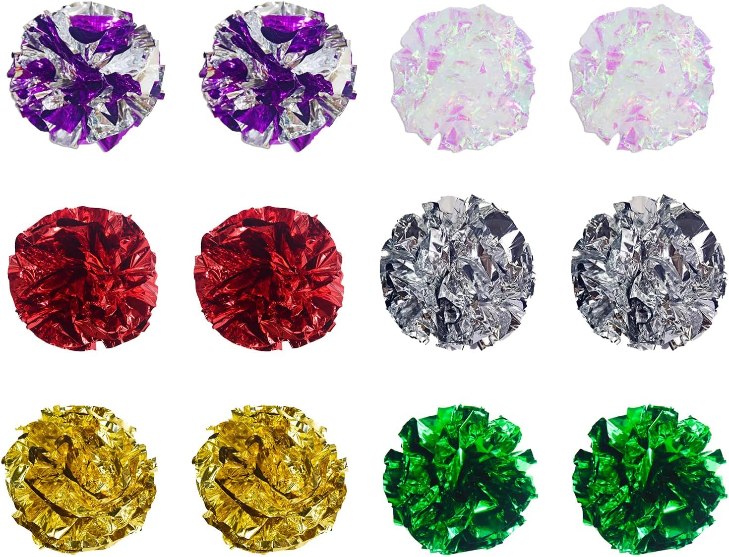 Andiker 10PC Cat Crinkle Balls, 2.36 Inches 5 Colors Kitten Balls Interactive Cat Toys for Indoor Cats to Chew, Chase, Swat, Bite, Hunt to Kill Time and Keep Fit(10 Pcs) image number 4