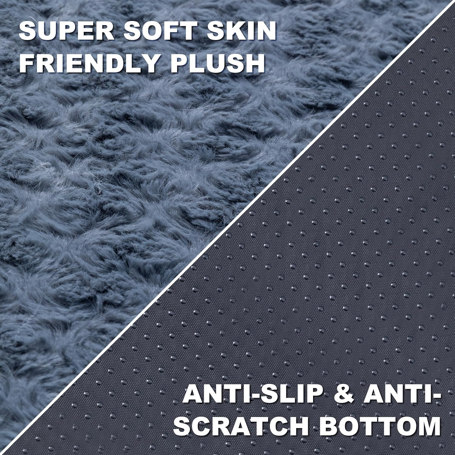 Best Baisite Size XL Medium and Large Orthopedic Dog Bed, Soothing Donut Shaped Pet Bed, Washable and Removable Bed Cover Non-Slip Bottom, 105X75X25Cm Gray image number 1