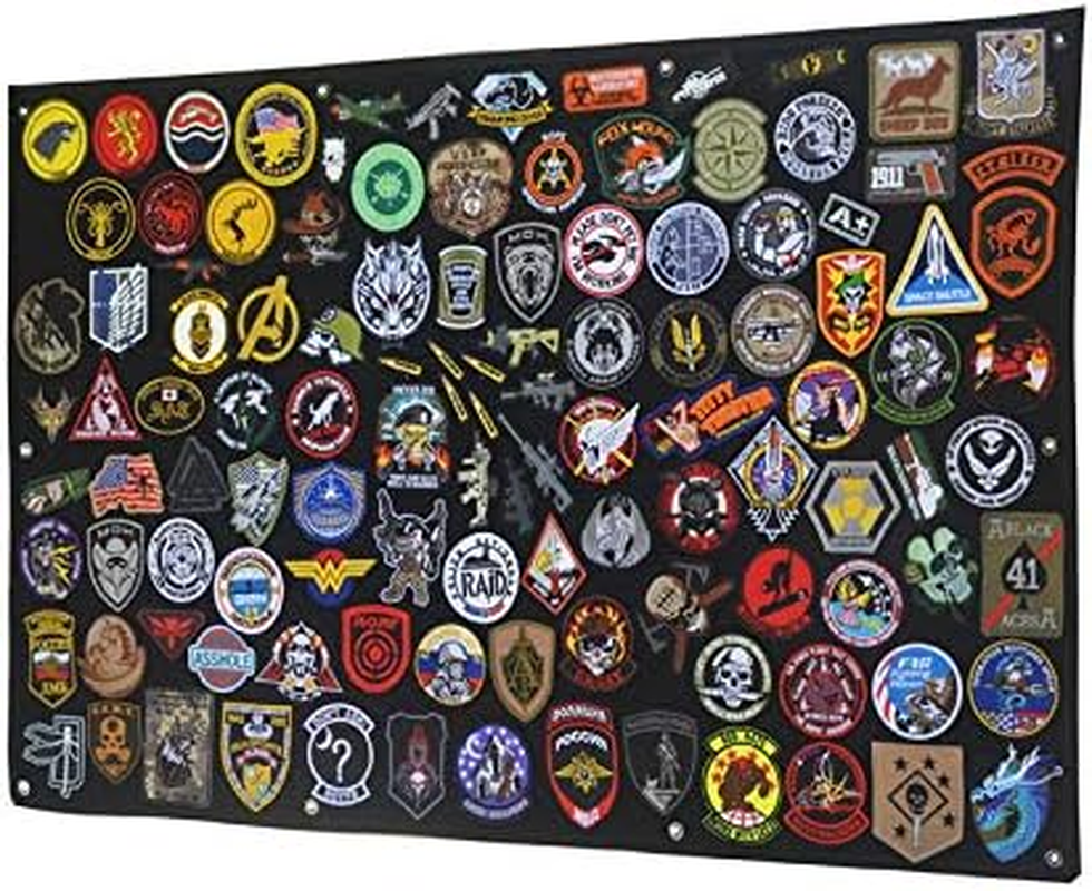 Antrix Tactical Morale Patch Holder Display Board - Wall Panel Frame with Military Hook and Loop Backing - 43.5X27.5 image number 2