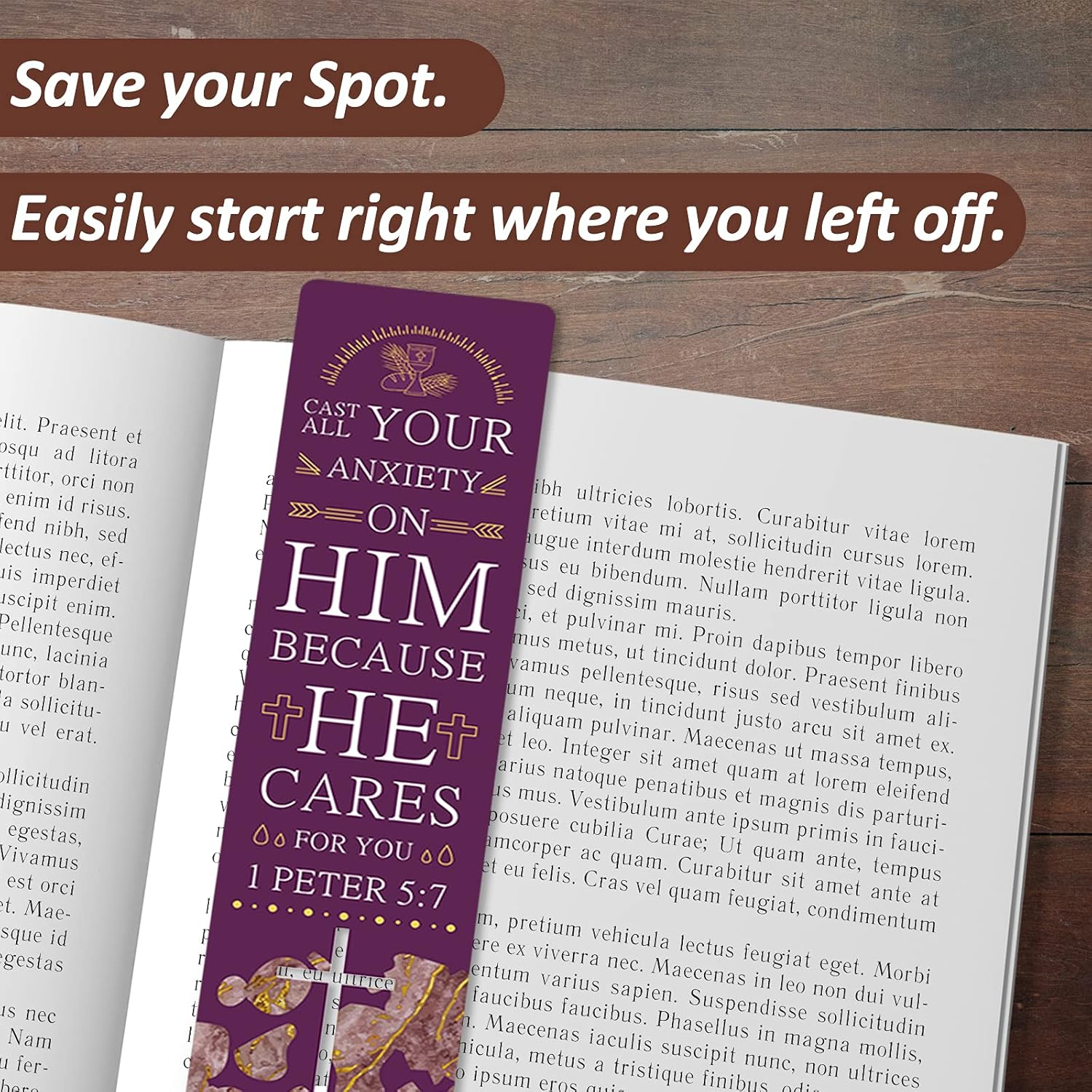 ANZON MORIES 48 Pieces Christian Scripture Bookmarks with Bible Verse Quotes & Storage Box, Inspirational Book Mark Religious Marker Christian Art Gift Bookmark for Reading Lover, Men, Women, Kids image number 6