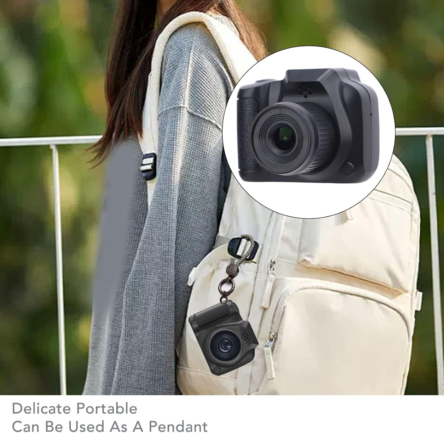 Small DV Camera, Keychain Camera, HD Mini Camera Keychain, Super Small Video Camera Camcorder for Students, Kids, with 1.3 Screen, 512GB Expandable image number 3