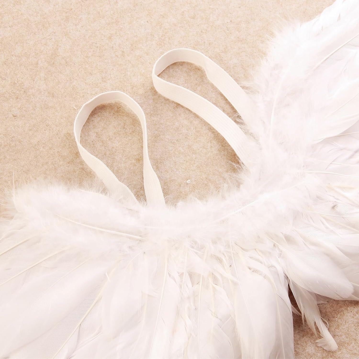 Nishine 26X14 Inch Angel Feather Wing Halo and Wand Costume Set for Girls Cosplay Kids Women Halloween Party Favor image number 6