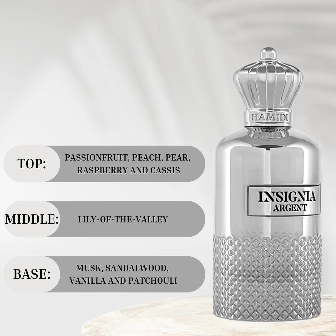 Insignia - Argent by Hamidi for Men - 3.6 Oz Parfum Spray