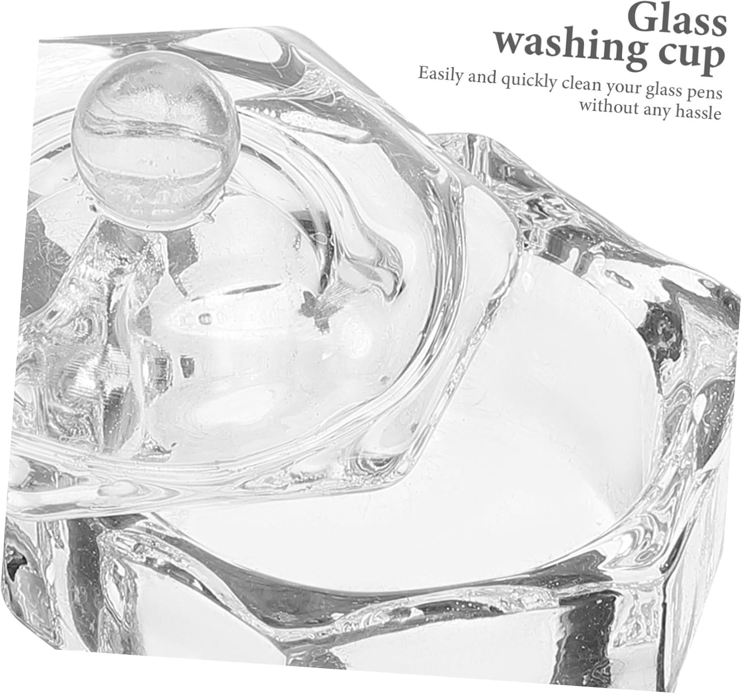 STOBOK 2Pcs Glass Pen Holder and Dip Pen Washing Cup Set with Lid, Multipurpose Glass Cleaning Holder for Calligraphy and Art Supplies, Suitable for Artists and Calligraphy Enthusiasts image number 1