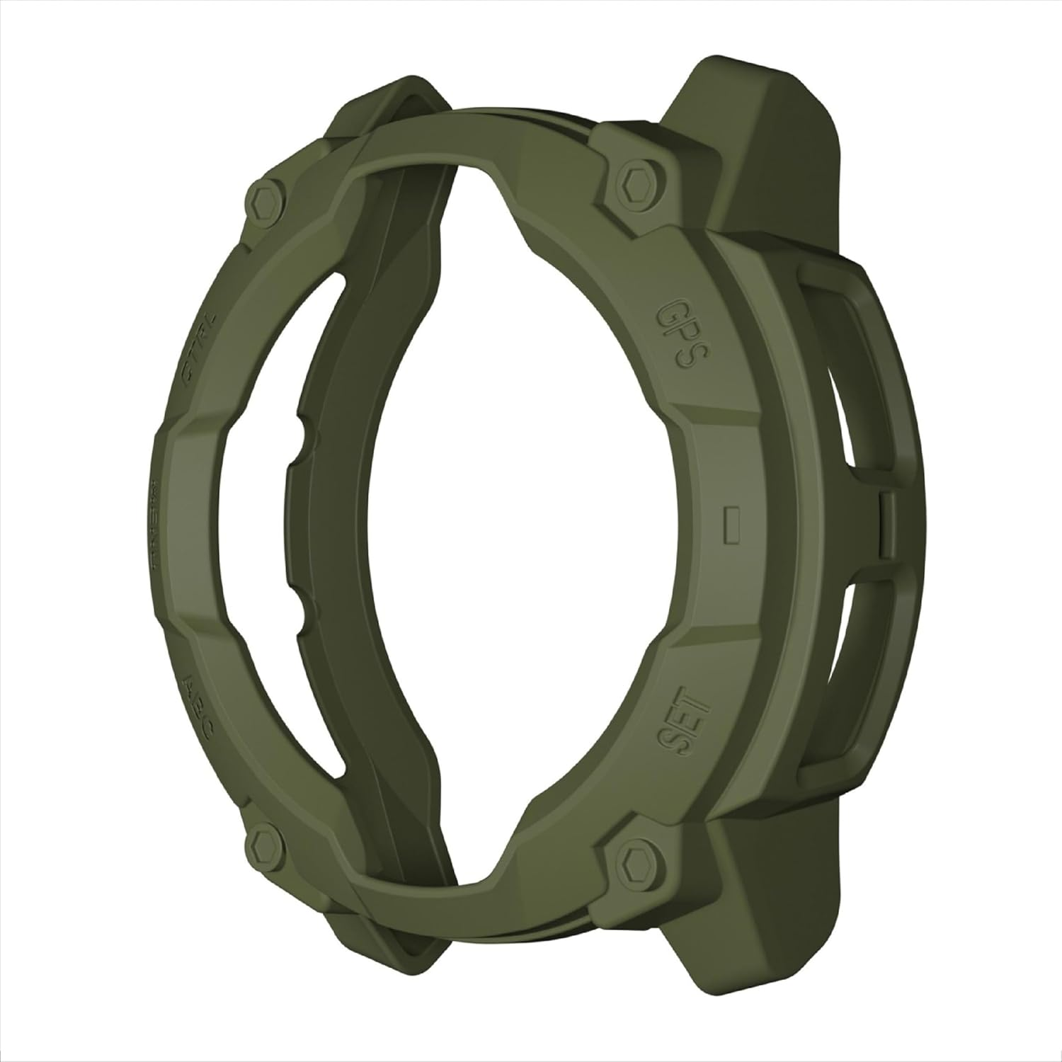 GIOPUEY Case Compatible with Garmin Instinct 3 Solar 45 Mm, Soft and Lightweight Premium TPU Silicone Protective Case Cover Protective Case - Green - Beige image number 6