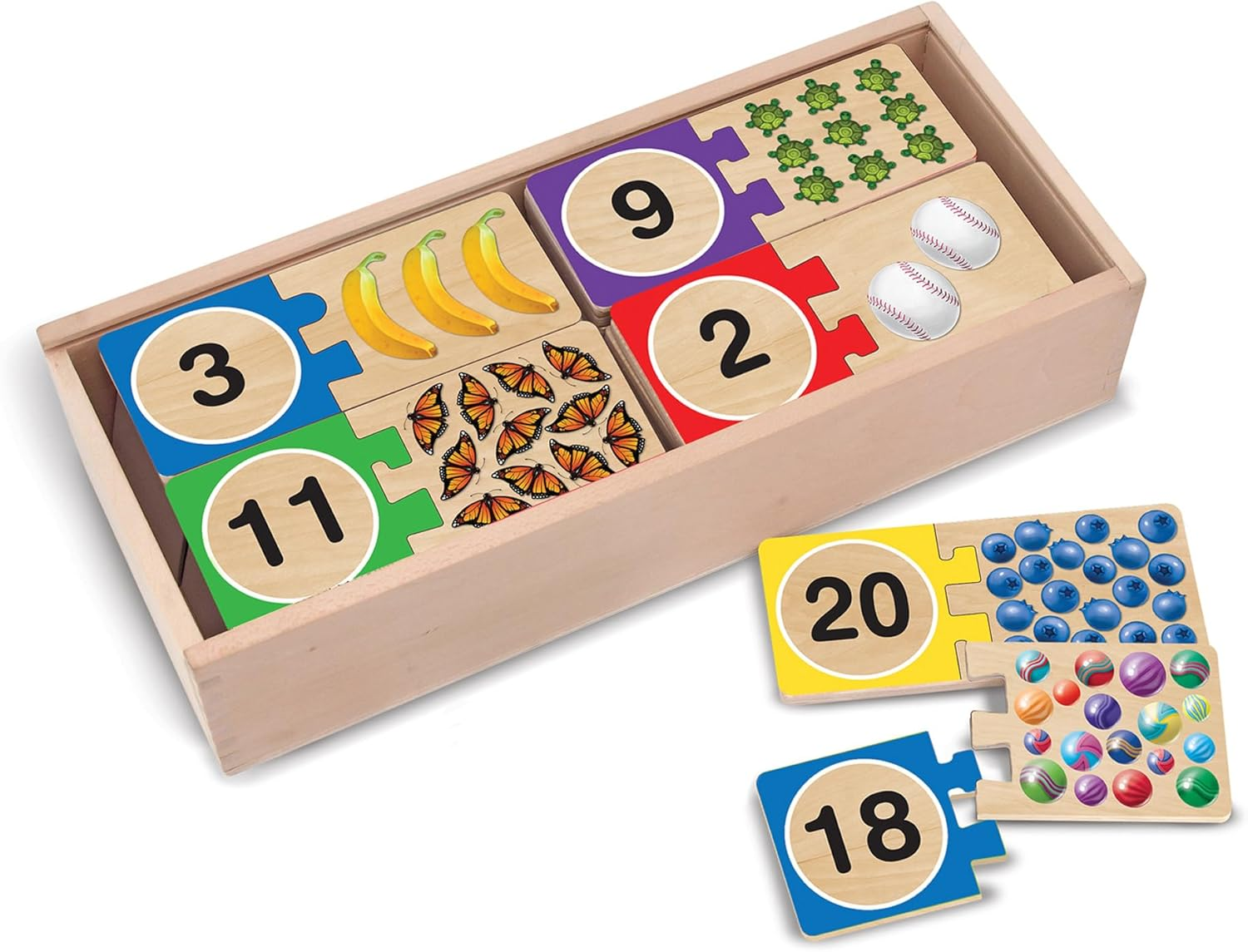 Melissa & Doug - Numbers Wooden Puzzle Cards image number 2