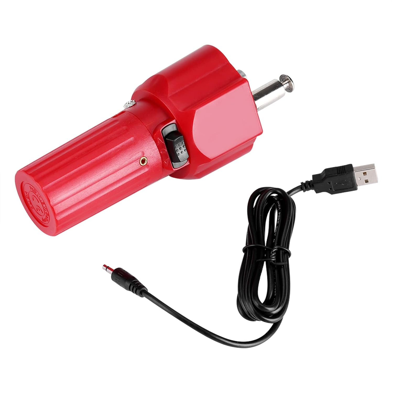 Barbecue Rotator Electric Motor, Red Small Motor with USB Wire, Low Noise for Roast Bracket Holder Part, Easy to Use, Portable, Metal Material image number 4