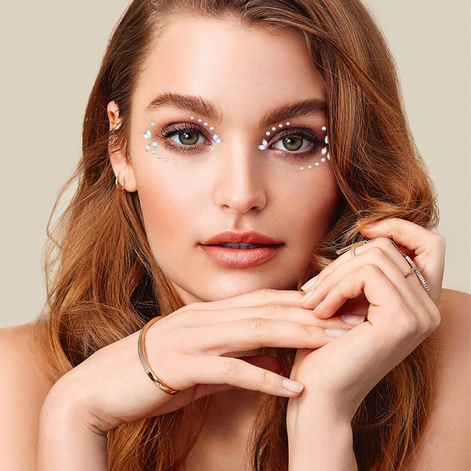 Self Adhesive Face Gems,892Pcs Face Eye Hair Jewels Rhinestones Stick on Acrylic Jewels for Makeup DIY Craft Body Nail Party Decoration image number 4