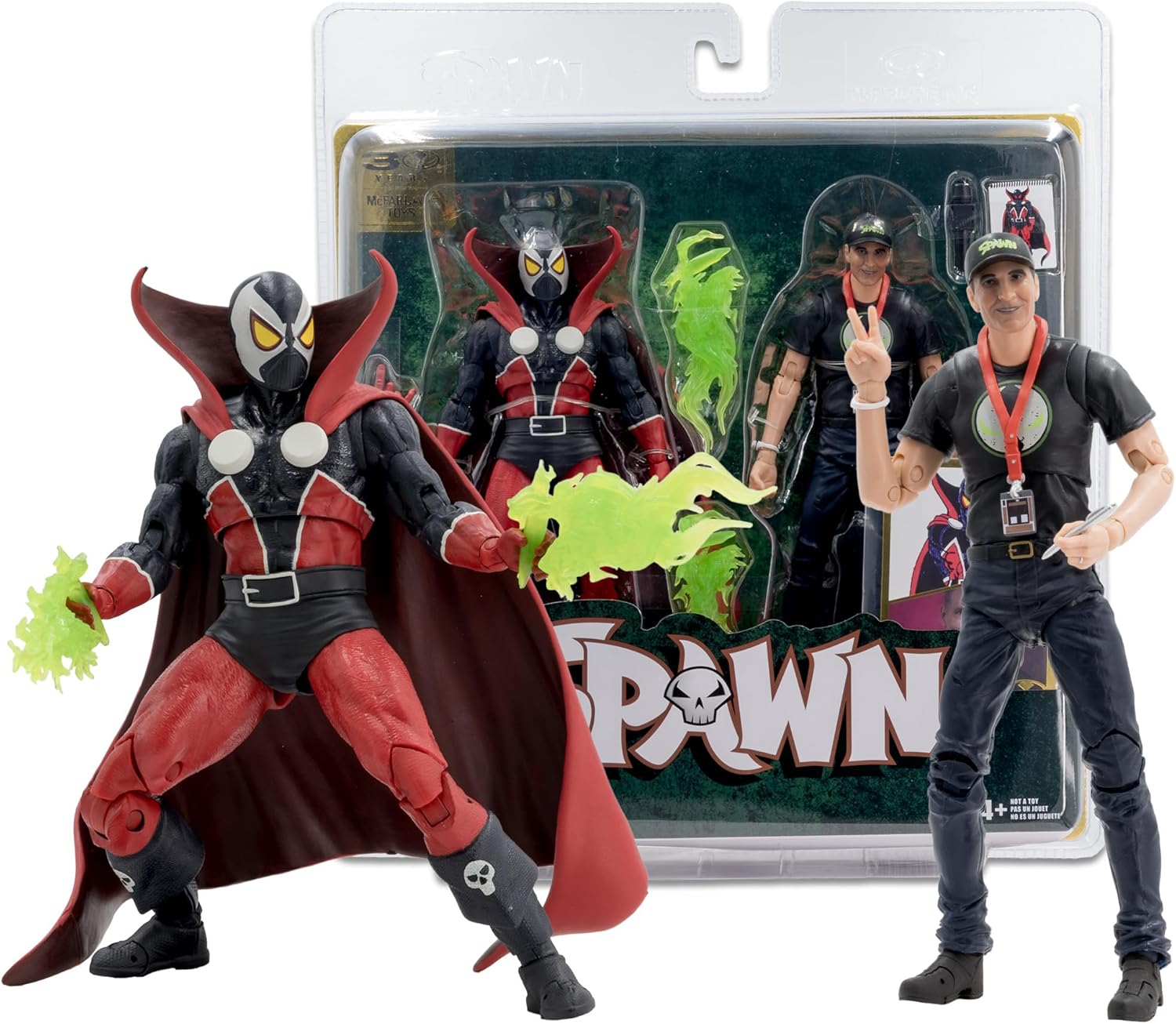 Mcfarlane Toys 30Th Anniversary - 7" Spawn & Todd Mcfarlane Action Figure 2-Pack image number 4