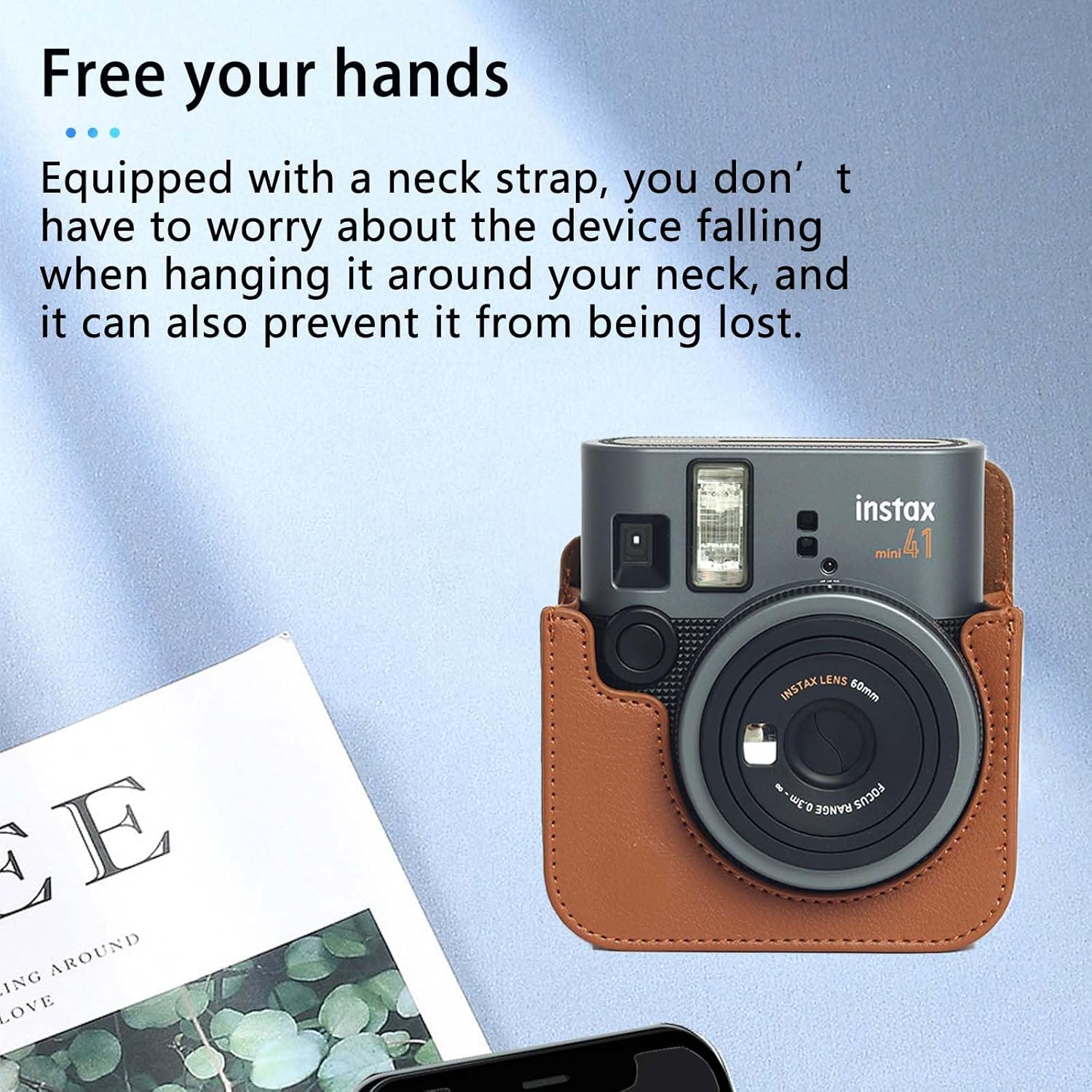 Case for Fujifilm Instax Mini 41,NOUKAJU Camera Storage Box,Portable Travel Carrying Protective Storage Case,Protective Case for Instax Mini 41 Camera((Brown) image number 4