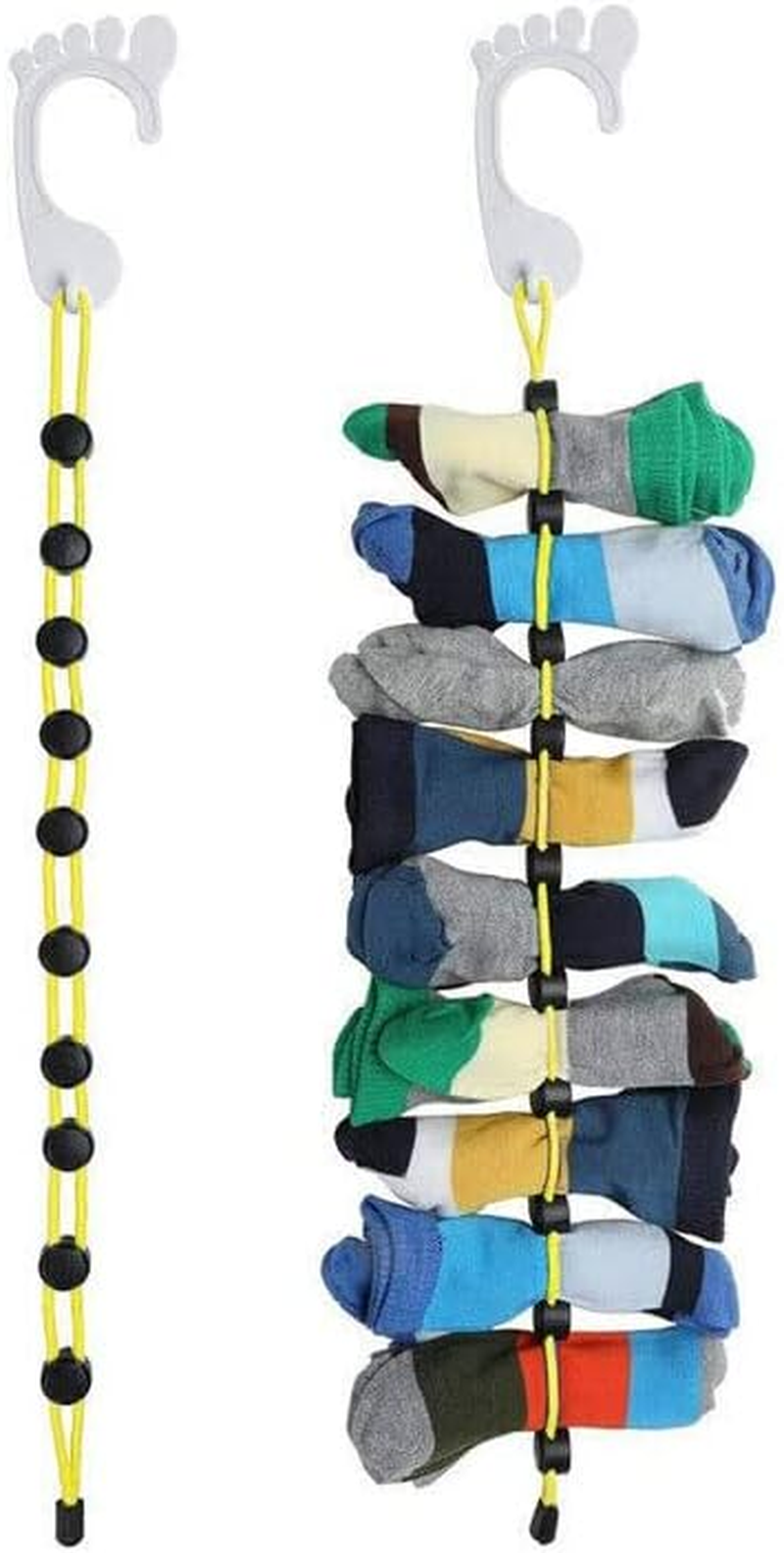 Sock Laundry Tool & Storage Hanger Rope Storage Hangers Closet Organizer Laundry Helper, Durable ABS Laundry Tool, Ideal for Home and Travel image number 3
