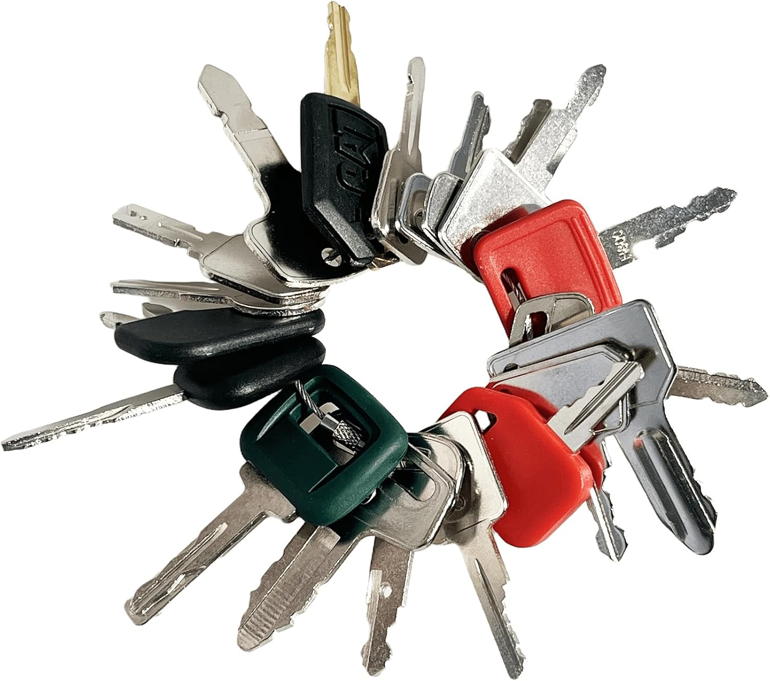 19PCS Ignition Starter Plant Digger Key Set, Universal Plant Dumper Machine Replacement Ignition Switches Keys for Machinery Plants, Agricultural, Excavator,Trucks, Graders, Dozers, Backhoes.