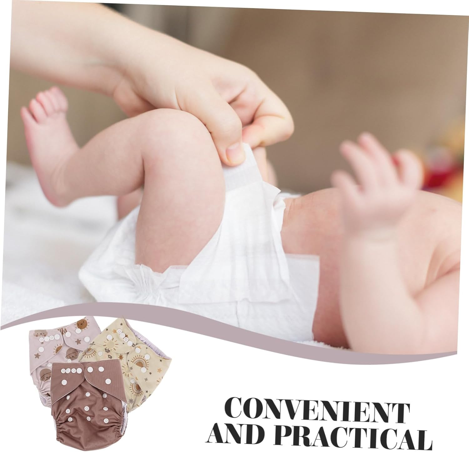 Cloth Diapers Reusable Diaper for Newborn for Swim Unisex Cloth Nappies Pink image number 5