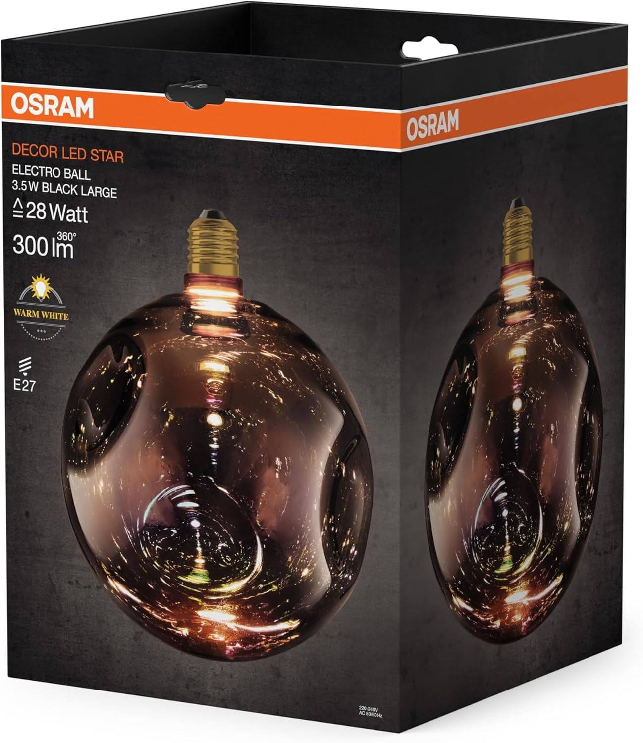 OSRAM Decorative LED Lamp in Electric Glass in Electric Glass Large Black