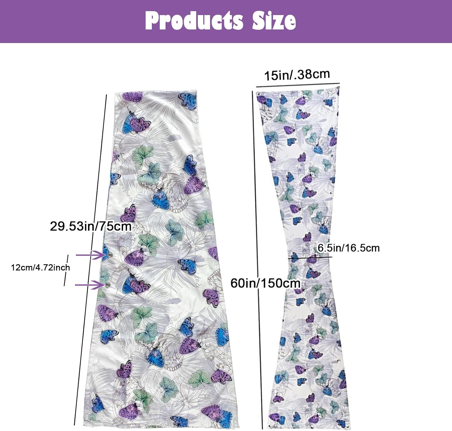 VOPHIA 2 Pack Women Bib Dining Scarf Washable Microsuede Food Clothing Protectors Floral Dining Mouth Towel Scarf image number 4