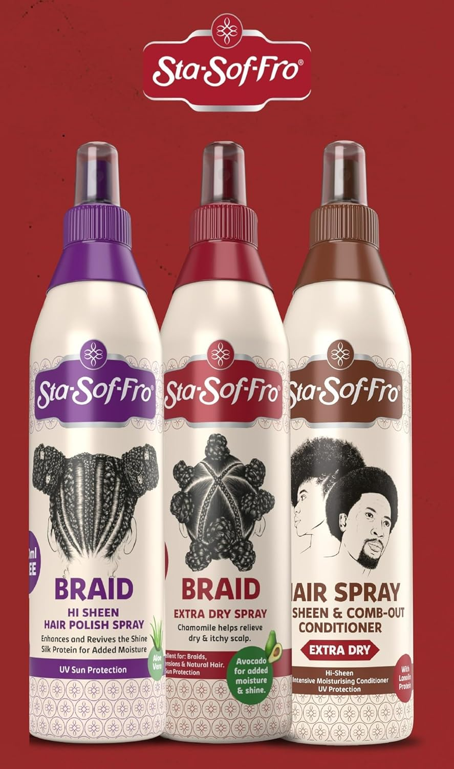 Sta-Sof-Fro Braid Hi Sheen Hair Polish Spray 350Ml image number 3