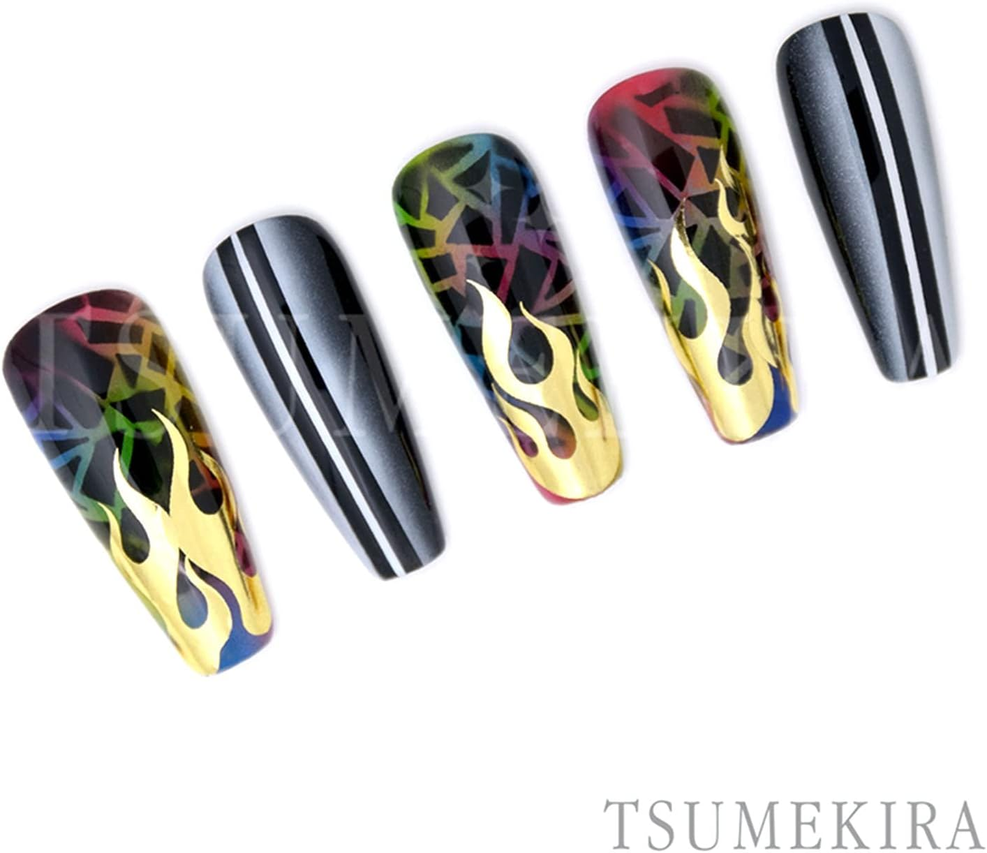 TSUMEKIRA SG-NAK-102 Nail Seal Nakano-Kun Produce 1 Metallic Flame Gold (For Gel Only) image number 3
